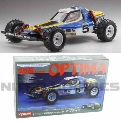 Kyosho 30617C 1/10 Scale Optima 4WD Off Road Racer Buggy Kit w/ Clear Body - Image 1 of 4