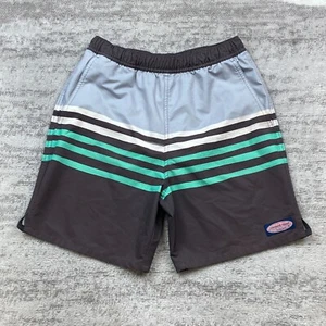 Vineyard Vines Swim Shorts Boys Large 16 Brown Green Trunks Lined Mesh Youth - Picture 1 of 10