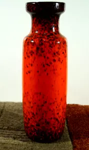 Vintage Fat Lava Keramik Vase westdeutsche Midcentury Kunst Keramik 28 cm 11 - Bild 1 von 5
