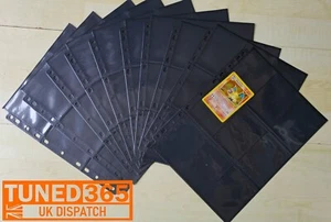 Trading Card 9-Pocket A4 Sleeves Pages 10 - 100 Binder Pokemon Yugioh TCG MTG UK - Picture 1 of 9
