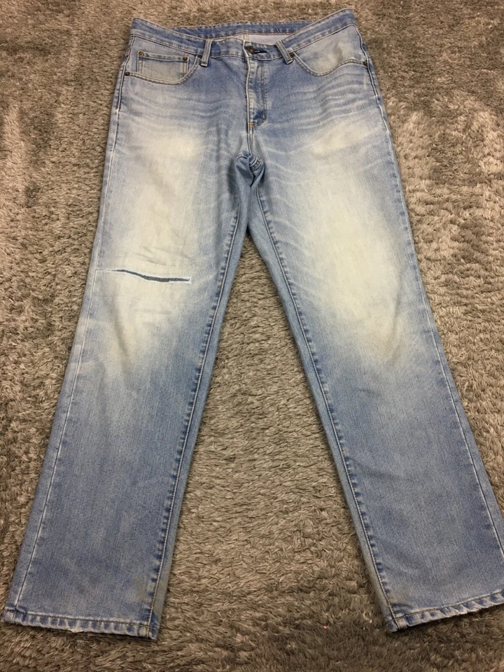 Edwin Jeanism Straight Leg Jeans Mens Size 34x32 Blue Denim KUJ04 - Image 1 of 4