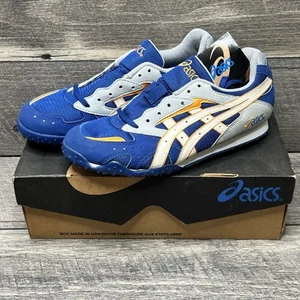 Zapatos ASICS Double Cross Calypso Atletismo Picos Azul/Blanco/Mandarina Para Hombres 8 - Imagen 1 de 14