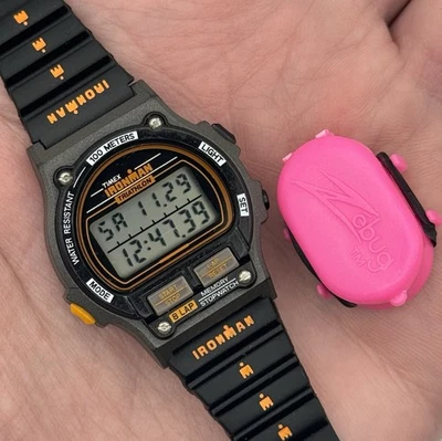 Reloj de triatlón Timex Ironman 1993 vintage para mujer con ZeBug - ¡bandas nuevas y antiguas! Foto 1 de 4