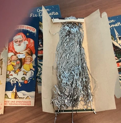 altes Brillant-Eislametta, Stanniol- Lametta 5 Stück  - Bild 1 von 2