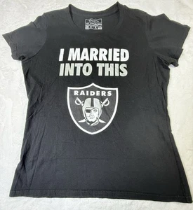 T-shirt donna Oakland Raiders divertente "Mi sono sposato con questo" XL - Foto 1 di 4