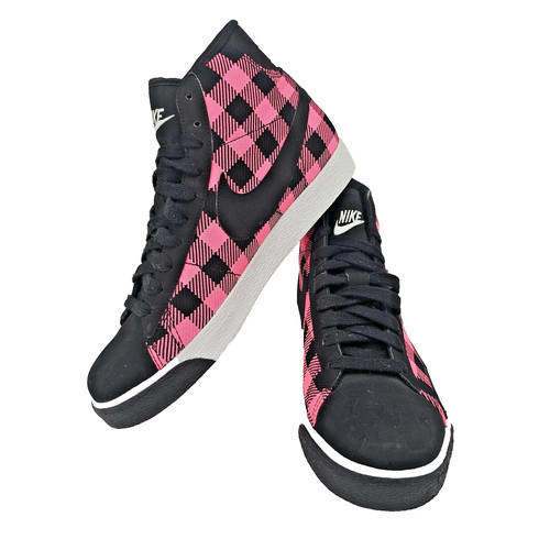 NIKE Blazer Mid GS'Pink Flash Checkboard 325064 012 Youth 6.5 Donna 8 LEGGI
