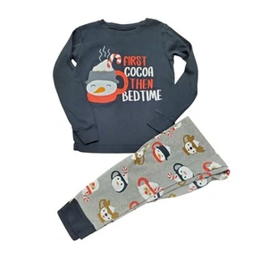 Kid's Unisex Carter's First Cocoa Then Bedtime Christmas Winter Pajamas | Size 6 - Picture 1 of 9