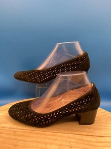 Hispanitas SlipOn Pumps Jovanna Women's Sz 6.5US/EU37.5 Black Leather Breathable - Picture 1 of 12