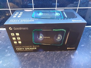 goodmans mega bass wireless party speaker