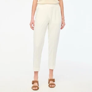 J. Crew Jamie Cropped Pants Women 10 White Business Stretchy Comfort Trouser NEW - Picture 1 of 16