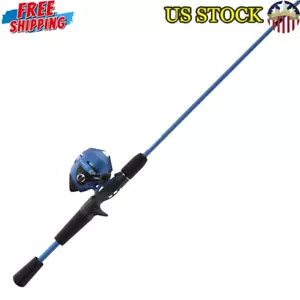 Spincast Fishing Rod Reel Combo 5ft 6in Fiberglass Right-Hand EVA Handle New - Picture 1 of 8