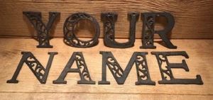 Five (5) Cast Iron Filigree Ornate Letters Approx. 4 5/8" tall (Set of 5) 0557-5 - Picture 1 of 12