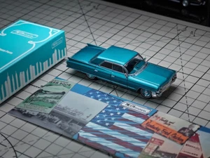 MK 1:64 Blue HEC Scene 1962 Deville Muscle Sedan Model Diecast Collect Car - Picture 1 of 15