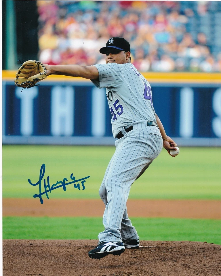 JHOULYS CHACIN   COLORADO ROCKIES   ACTION SIGNED 8x10 - Image 1 of 1