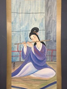 Old Chinese 100% Hand painted Painting Scroll Beauty by Lin Fengmian林风眠 仕女 - Picture 1 of 9