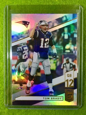 TOM BRADY PRIZM REFRACTOR CARD JERSEY #12 PATRIOTS  2019 Panini Donruss Elite #1 - Image 1 of 4
