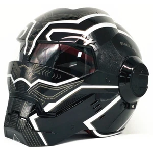 2024 Current Printed Shiny Black DOT&ECE Certificated Motorbike Helmet - Picture 1 of 5