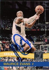 2010-11 Donruss MAURICE EVANS Signed Card autograph AUTO HAWKS LAKERS