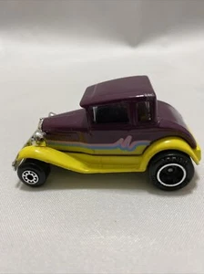 Matchbox #55 1979 Model A Ford Purple And Yellow Hot Rod - Picture 1 of 6