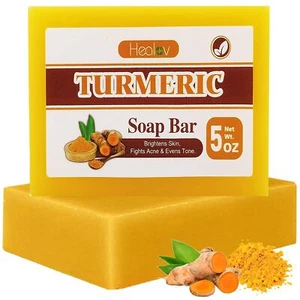 Natural Turmeric Soap Bar, 5 Oz, Skin Brightening for Dark Spots & Underarms - Picture 1 of 7