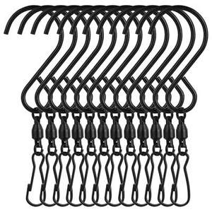 12Pcs Swivel Hook Clips for Hanging Wind Spinners Bird Feeder Flower Pots Chimes - Picture 1 of 7