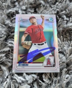 Reid Detmers Signed 2020 Bowman Draft Chrome Refractor #BD-41 RC No Hitter - Picture 1 of 2