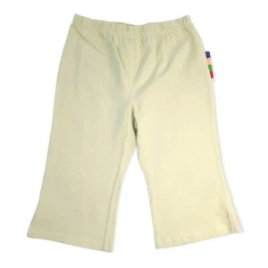 Stride Rite Pants Girls 4 Green Cropped Cotton Stretch Elastic Waist Comfort NEW - Picture 1 of 10