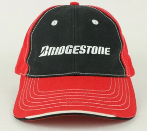 Bridgestone Tire Ball Cap Hat Red Black Adjustable Embroidered Logo 100% Cotton - Picture 1 of 7