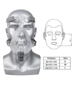 Full Face Mask with Headgear Adjustable for Sleep Apnea SIZE MEDIUM - Picture 1 of 3