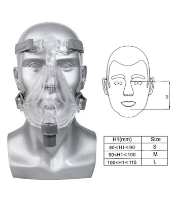 Full Face Mask with Headgear Adjustable for Sleep Apnea SIZE MEDIUM - Image 1 of 3