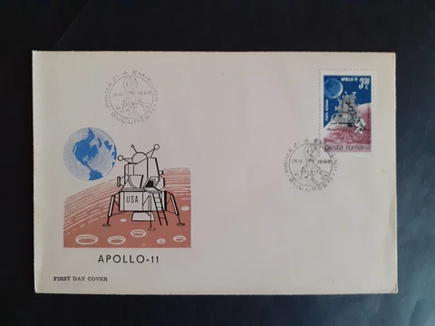 1969 - Romania - Cosmos - Apollo 11, FDC Cover