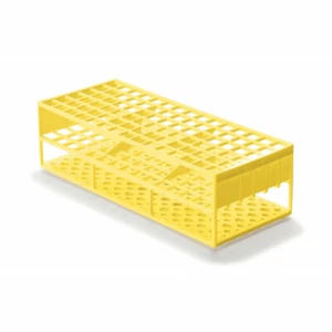 Laboratory Test Tube Racks for 13mm Test Tubes, Yellow 2 pk - Picture 1 of 1