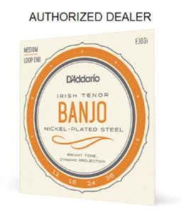 Banjo tenor irlandés D'Addario EJ63I níquel medio 12-36 extremo de bucle - Imagen 1 de 14