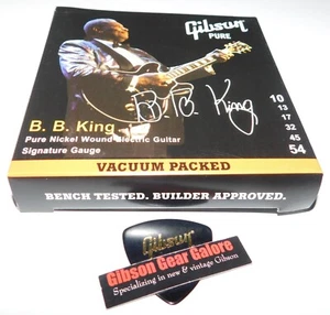 Gibson B. B. King Guitar Strings 10/54 Case Candy Pure Nickel Parts ES Custom - Picture 1 of 3