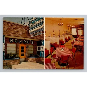 Vintage Hoppe's Restaurant Postcard German Food Dearborn MI multi-view unposted - Picture 1 of 2
