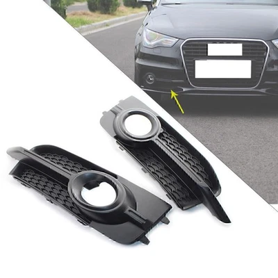 Honeycomb Front Bumper Fog Light Grille Blk Pair For AUDI A1 8X 2011-2014 - Imagem 1 de 4