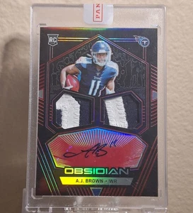 2019 Obsidian AJ Brown - Rookie Patch Auto Red Etch 01/10 (RC) First On Print 🔥 - Imagen 1 de 3