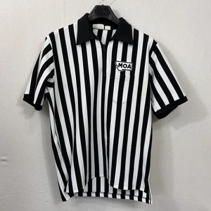 Vintage Montana Officials Association Shirt Mens Large Referee Stripe 80s - Picture 1 of 6