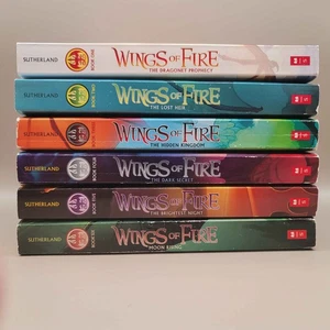 Wings of Fire Series 1-6 Paperback Lot Tui T. Sutherland Dragons Fantasy - Picture 1 of 8