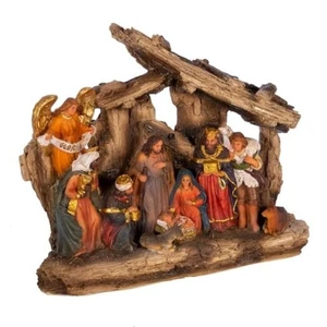 Kurt Adler 7-Inch Resin Nativity Table Piece, 11 Piece Set with Stable - Picture 1 of 9