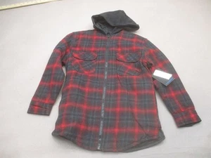 NWT Burnside Size S(8) Kids Unisex FullZip CottonBlend Pocket Flannel Jacket 156 - Picture 1 of 8