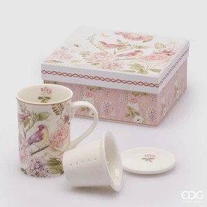 EDG Enzo De Gasperi Coffret Cadeau Tasse Porcelaine Avec F - Imagen 1 de 1