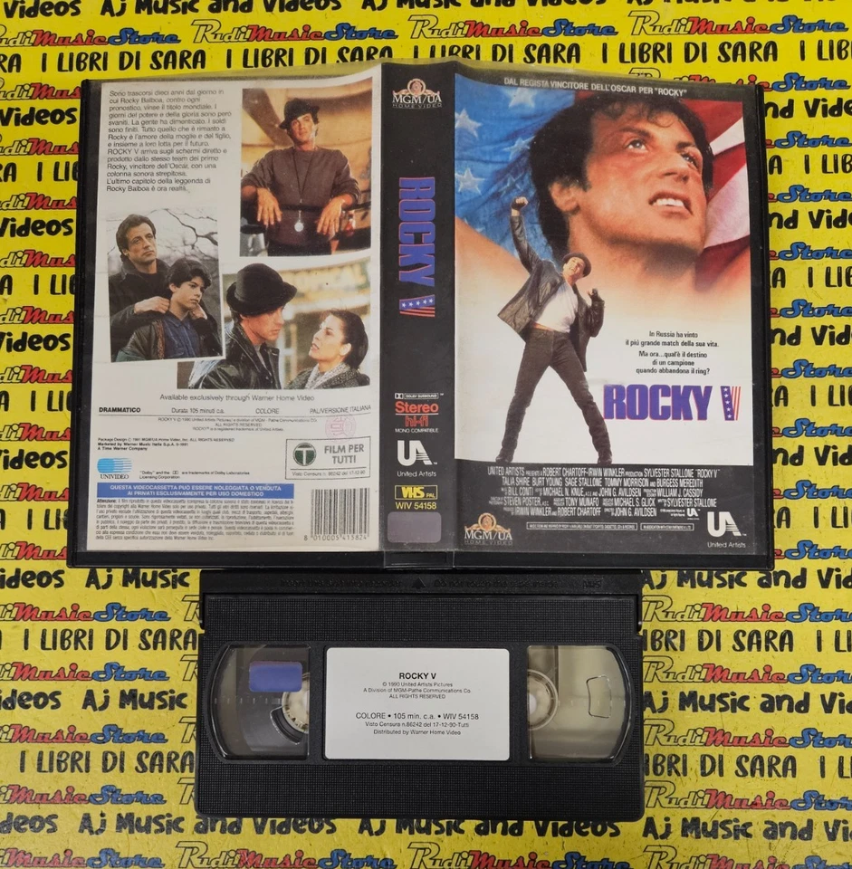 VHS film ROCKY V sylvester stallone 1991 united artists MGM/UA WIV 54158 (F270) - Immagine 1 di 1