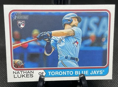 2023 Topps Heritage #667 Nathan Lukes RC - Toronto Blue Jays - Image 1 of 3