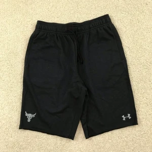 Under Armour Project Rock Terry Shorts Mens Large Black - Picture 1 of 8