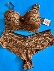 FASHION AFFAIR LADIES FULL FIGURE BRA & PANTY SET SIZE 38DD/2X - Picture 1 of 3