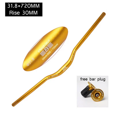 Manillar elevador de 25,4/31,8 mm 620/660/720/780 mm ultraligero para bicicleta MTB BMX Foto 1 de 4