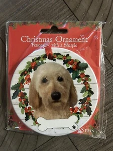 NEW Ceramic LABRADOODLE Dog Ornament from E & S Pets - Picture 1 of 3