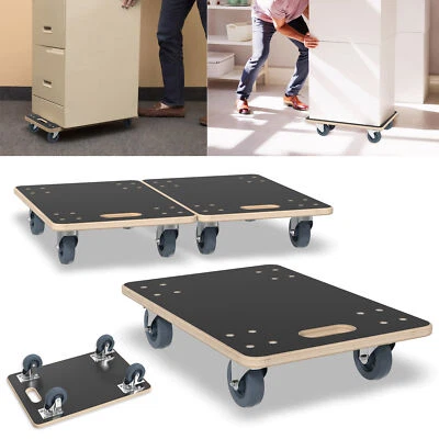 Rollbrett Roller Transportroller Möbelroller bis 200kg 4 Rollen Feststellbremsen - Bild 1 von 4