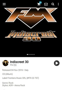 FM ~ Indiscreet 30 CD +7 Bonus Tracks SEALED 2016 AOR Melodic Rock Overland - Picture 1 of 2